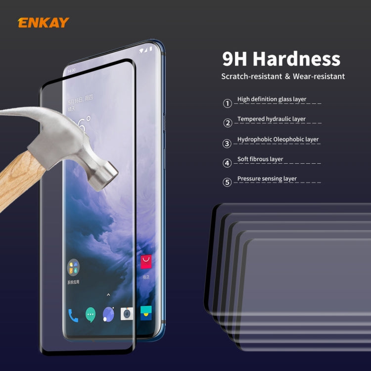 ENKAY Hat-Prince 0.26mm 9H 3D Full Glue Pellicola in vetro temperato curvo a schermo intero antideflagrante, For OnePlus 7 Pro / 7T Pro, For OnePlus 8, For OnePlus 8 Pro, For Xiaomi Note 10 / CC9 Pro, For Xiaomi  10 / 10 Pro, For Huawei Mate 30 Pro(1pc...