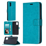 Per Samsung Galaxy A31 Custodia in pelle a vibrazione orizzontale con struttura Crazy Horse con supporto e slot per schede e portafoglio e cornice per foto, For Galaxy A31