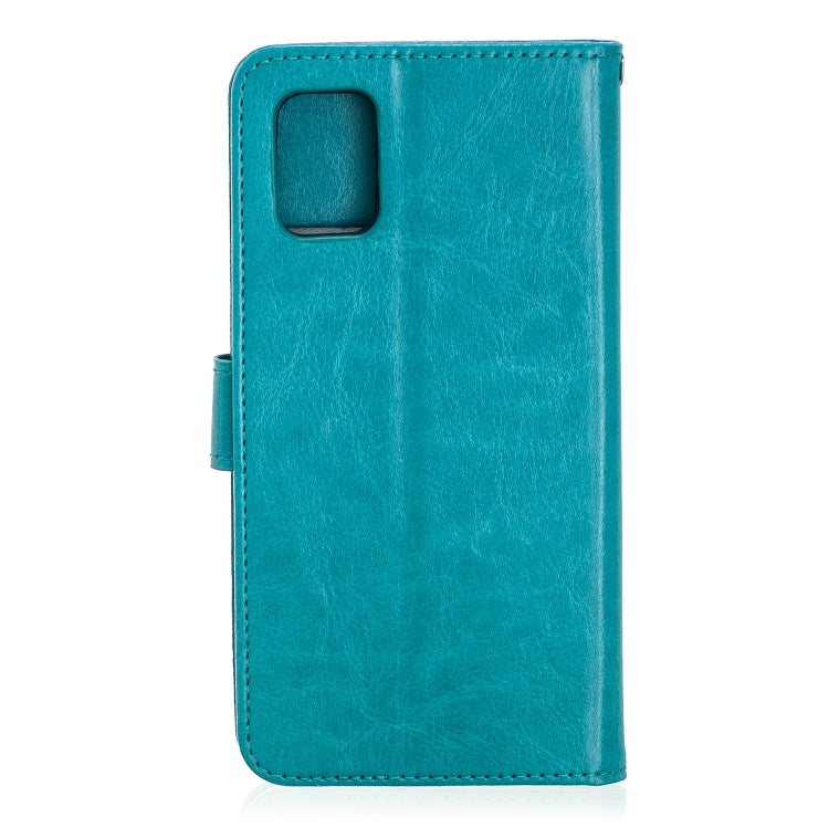 Per Samsung Galaxy A31 Custodia in pelle a vibrazione orizzontale con struttura Crazy Horse con supporto e slot per schede e portafoglio e cornice per foto, For Galaxy A31
