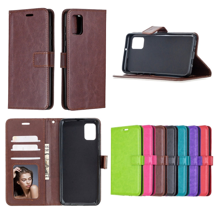 Per Samsung Galaxy A31 Custodia in pelle a vibrazione orizzontale con struttura Crazy Horse con supporto e slot per schede e portafoglio e cornice per foto, For Galaxy A31