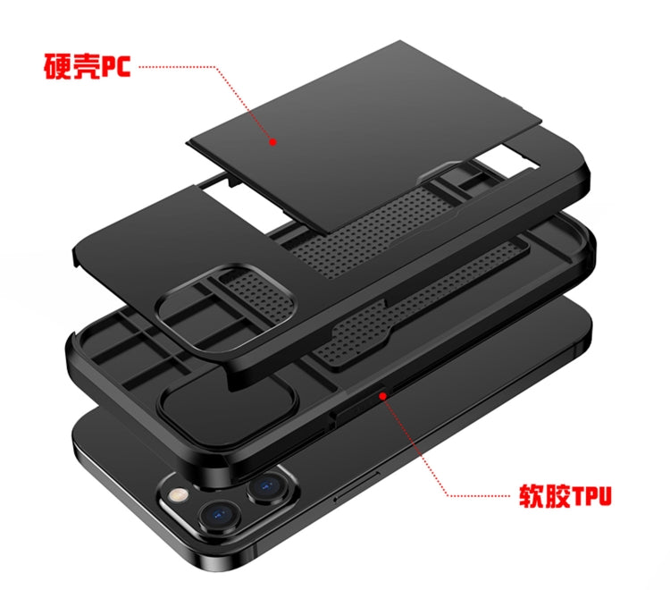 Custodia protettiva per armatura robusta antiurto per iPhone 12 5.4 con slot per schede, For iPhone 12 mini