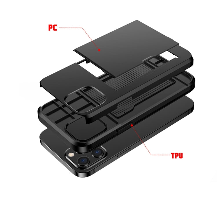 Custodia protettiva per armatura robusta antiurto per iPhone 12 5.4 con slot per schede, For iPhone 12 mini