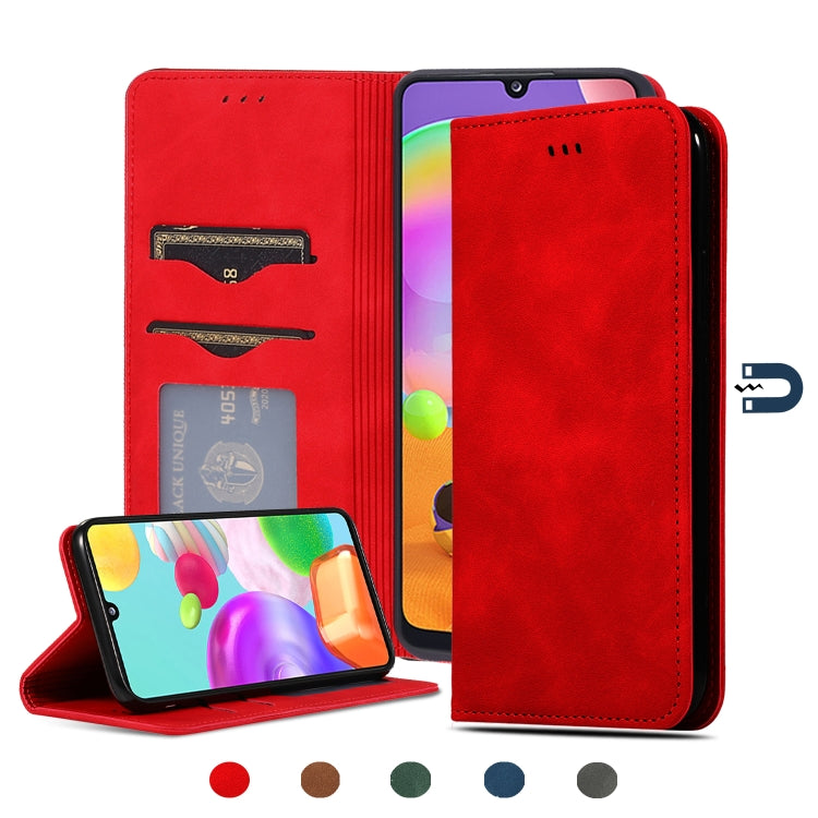 Custodia in pelle a vibrazione orizzontale magnetica per affari Retro Skin Feel, For Samsung Galaxy A41 (EU), For Samsung Galaxy A51 5G, For Samsung Galaxy A71 5G, For Samsung Galaxy Note 10 Lite/A81