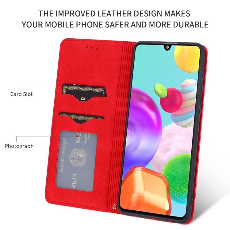 Custodia in pelle a vibrazione orizzontale magnetica per affari Retro Skin Feel, For Samsung Galaxy A41 (EU), For Samsung Galaxy A51 5G, For Samsung Galaxy A71 5G, For Samsung Galaxy Note 10 Lite/A81