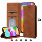 Custodia in pelle a vibrazione orizzontale magnetica per affari Retro Skin Feel, For Samsung Galaxy A41 (EU), For Samsung Galaxy A51 5G, For Samsung Galaxy A71 5G, For Samsung Galaxy Note 10 Lite/A81
