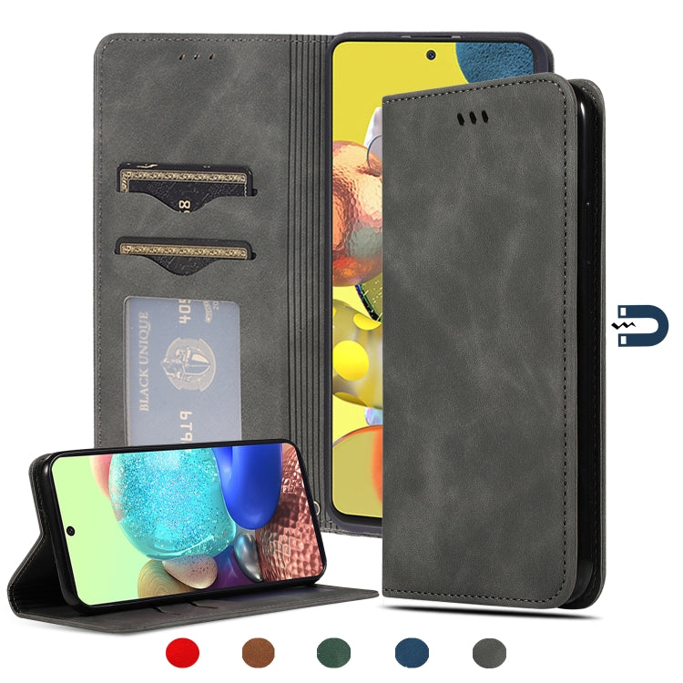 Custodia in pelle a vibrazione orizzontale magnetica per affari Retro Skin Feel, For Samsung Galaxy A41 (EU), For Samsung Galaxy A51 5G, For Samsung Galaxy A71 5G, For Samsung Galaxy Note 10 Lite/A81