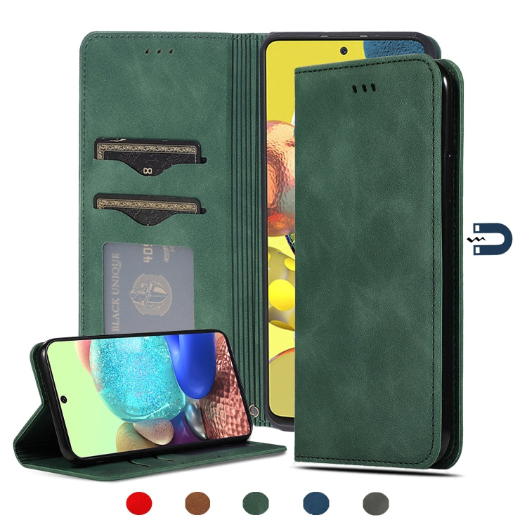 Custodia in pelle a vibrazione orizzontale magnetica per affari Retro Skin Feel, For Samsung Galaxy A41 (EU), For Samsung Galaxy A51 5G, For Samsung Galaxy A71 5G, For Samsung Galaxy Note 10 Lite/A81