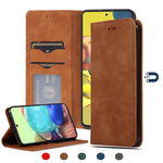 Custodia in pelle a vibrazione orizzontale magnetica per affari Retro Skin Feel, For Samsung Galaxy A41 (EU), For Samsung Galaxy A51 5G, For Samsung Galaxy A71 5G, For Samsung Galaxy Note 10 Lite/A81