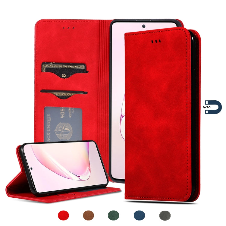 Custodia in pelle a vibrazione orizzontale magnetica per affari Retro Skin Feel, For Samsung Galaxy A41 (EU), For Samsung Galaxy A51 5G, For Samsung Galaxy A71 5G, For Samsung Galaxy Note 10 Lite/A81