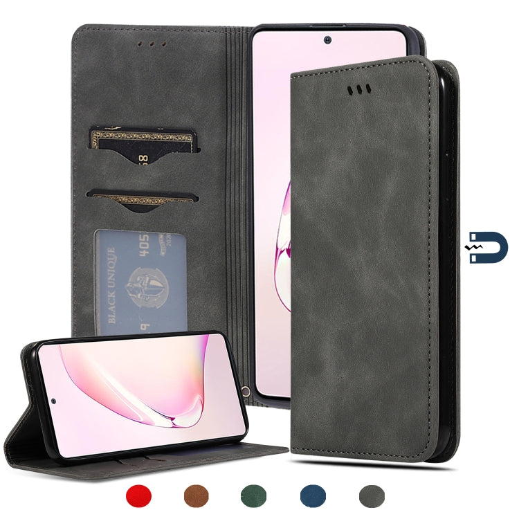 Custodia in pelle a vibrazione orizzontale magnetica per affari Retro Skin Feel, For Samsung Galaxy A41 (EU), For Samsung Galaxy A51 5G, For Samsung Galaxy A71 5G, For Samsung Galaxy Note 10 Lite/A81