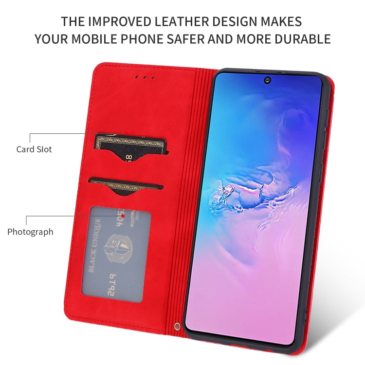 Custodia in pelle a vibrazione orizzontale magnetica per affari Retro Skin Feel, For Samsung Galaxy S10 Lite/A91, For Samsung Galaxy A21s