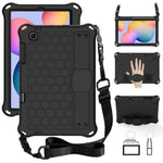 Design a nido d'ape Materiale EVA + PC Guscio protettivo piatto anticaduta a quattro angoli con cinturino, For Galaxy Tab S6 Lite P610, For  Galaxy Tab S6 Lite P610