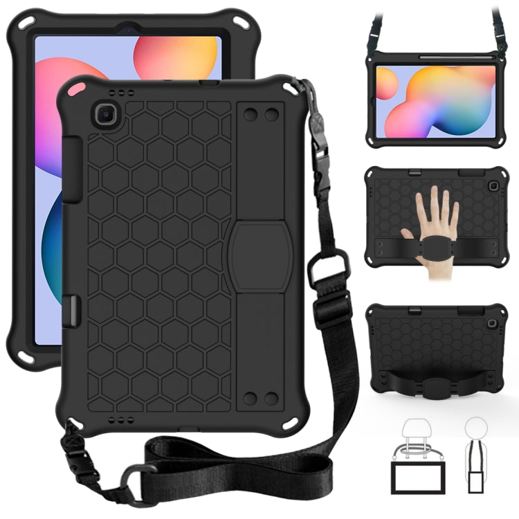 Design a nido d'ape Materiale EVA + PC Guscio protettivo piatto anticaduta a quattro angoli con cinturino, For Galaxy Tab S6 Lite P610, For  Galaxy Tab S6 Lite P610