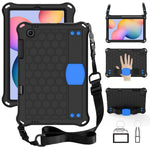 Design a nido d'ape Materiale EVA + PC Guscio protettivo piatto anticaduta a quattro angoli con cinturino, For Galaxy Tab S6 Lite P610, For  Galaxy Tab S6 Lite P610