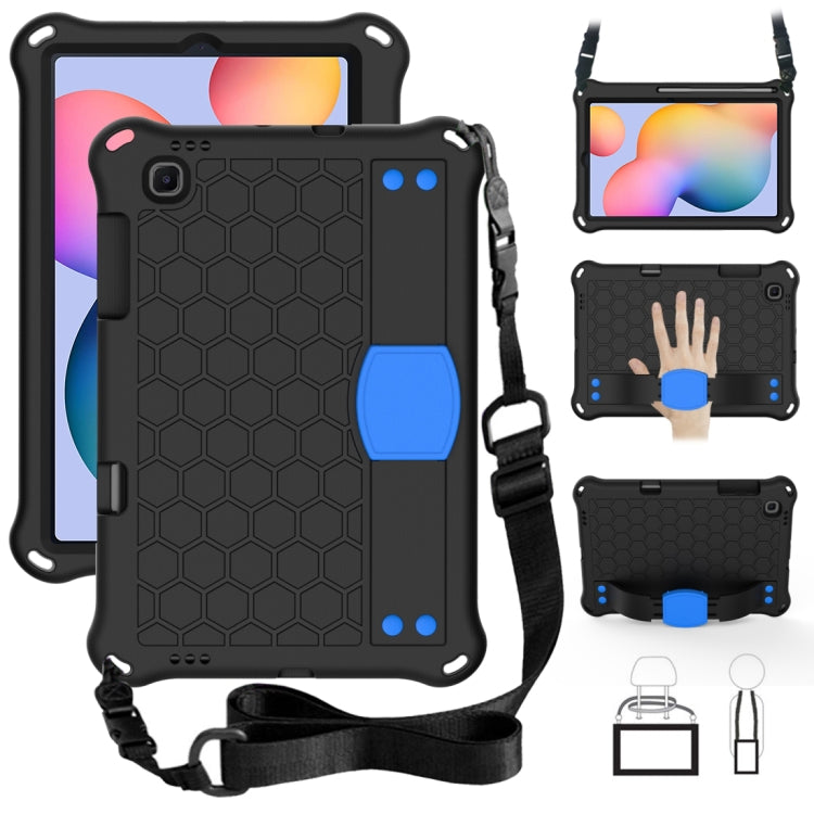 Design a nido d'ape Materiale EVA + PC Guscio protettivo piatto anticaduta a quattro angoli con cinturino, For Galaxy Tab S6 Lite P610, For  Galaxy Tab S6 Lite P610