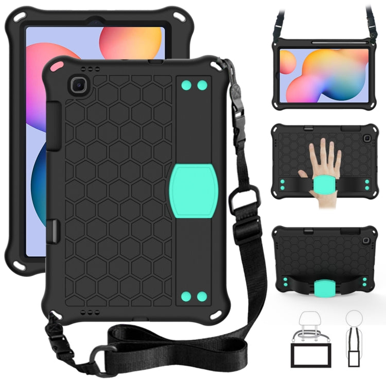 Design a nido d'ape Materiale EVA + PC Guscio protettivo piatto anticaduta a quattro angoli con cinturino, For Galaxy Tab S6 Lite P610, For  Galaxy Tab S6 Lite P610