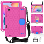 Design a nido d'ape Materiale EVA + PC Guscio protettivo piatto anticaduta a quattro angoli con cinturino, For Galaxy Tab S6 Lite P610, For  Galaxy Tab S6 Lite P610