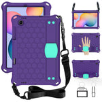Design a nido d'ape Materiale EVA + PC Guscio protettivo piatto anticaduta a quattro angoli con cinturino, For Galaxy Tab S6 Lite P610, For  Galaxy Tab S6 Lite P610