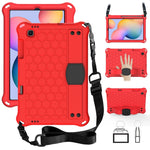 Design a nido d'ape Materiale EVA + PC Guscio protettivo piatto anticaduta a quattro angoli con cinturino, For Galaxy Tab S6 Lite P610, For  Galaxy Tab S6 Lite P610