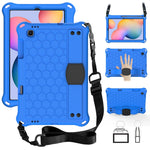 Design a nido d'ape Materiale EVA + PC Guscio protettivo piatto anticaduta a quattro angoli con cinturino, For Galaxy Tab S6 Lite P610, For  Galaxy Tab S6 Lite P610