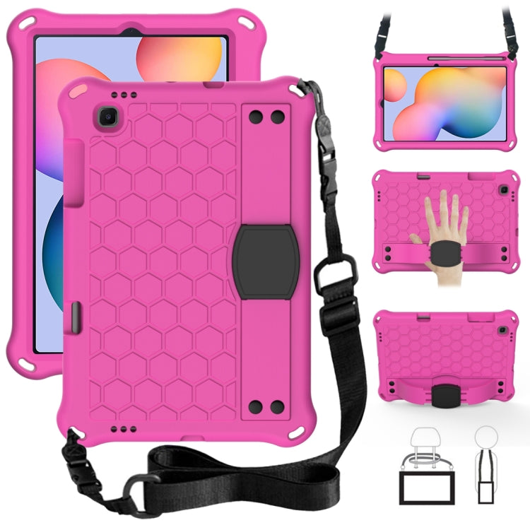 Design a nido d'ape Materiale EVA + PC Guscio protettivo piatto anticaduta a quattro angoli con cinturino, For Galaxy Tab S6 Lite P610, For  Galaxy Tab S6 Lite P610