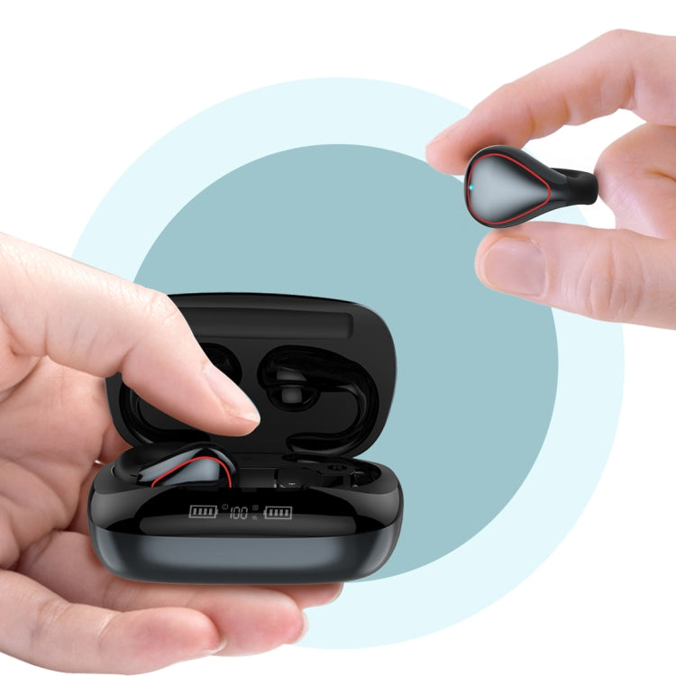 T20 TWS Bluetooth 5.0 Touch Auricolare Bluetooth senza fili con display a tre LED della batteria e scatola di ricarica, chiamata di supporto e assistente vocale