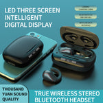 T20 TWS Bluetooth 5.0 Touch Auricolare Bluetooth senza fili con display a tre LED della batteria e scatola di ricarica, chiamata di supporto e assistente vocale