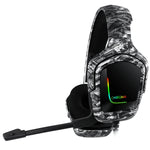 ONIKUMA K20 PS4 Surround Sound Bass PC Gamer Cuffie con microfono, luce RGB