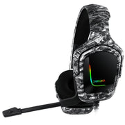 ONIKUMA K20 PS4 Surround Sound Bass PC Gamer Cuffie con microfono, luce RGB