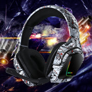 ONIKUMA K20 PS4 Surround Sound Bass PC Gamer Cuffie con microfono, luce RGB
