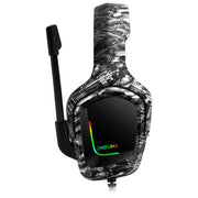 ONIKUMA K20 PS4 Surround Sound Bass PC Gamer Cuffie con microfono, luce RGB