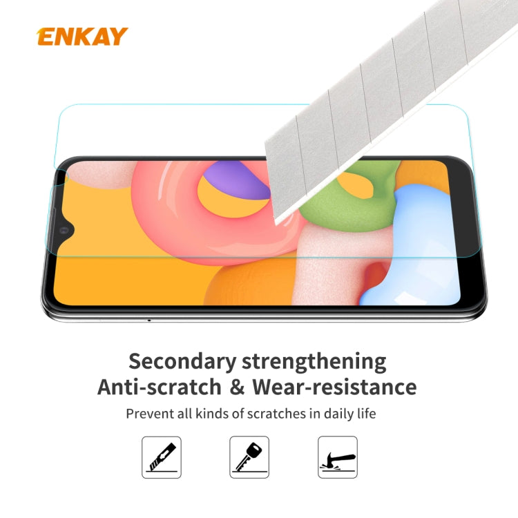 ENKAY Hat-Prince 0.26mm 9H 2.5D Pellicola in vetro temperato con bordo curvo, For Samsung Galaxy A01, For Samsung Galaxy A10s, For Samsung Galaxy A11 / M11, For Samsung Galaxy A21, For Samsung Galaxy A21s, For Samsung Galaxy A31, For Samsung Galaxy A41...