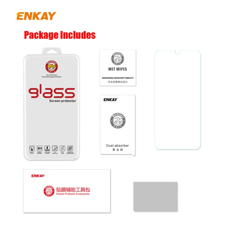 ENKAY Hat-Prince 0.26mm 9H 2.5D Pellicola in vetro temperato con bordo curvo, For Samsung Galaxy A01, For Samsung Galaxy A10s, For Samsung Galaxy A11 / M11, For Samsung Galaxy A21, For Samsung Galaxy A21s, For Samsung Galaxy A31, For Samsung Galaxy A41...