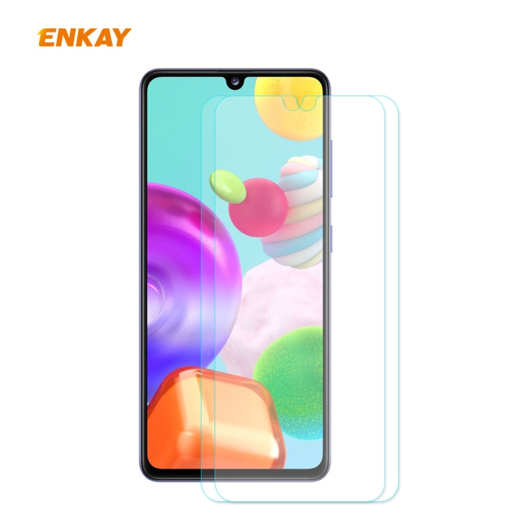 2 PZ ENKAY Hat-Prince 0.26mm 9H 2.5D Pellicola in vetro temperato con bordo curvo, For Samsung Galaxy A01, For Samsung Galaxy A10s, For Samsung Galaxy A11 / Galaxy M11, For Samsung Galaxy A21, For Samsung Galaxy A21s, For Samsung Galaxy A31            ...