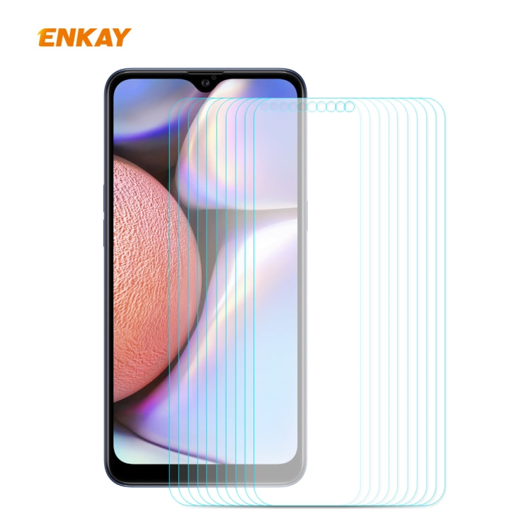 10 PZ ENKAY Hat-Prince 0.26mm 9H 2.5D Pellicola in vetro temperato con bordo curvo, For Samsung Galaxy A01, For Samsung Galaxy A10s, For Samsung Galaxy A11 / Galaxy M11, For Samsung Galaxy A21, For Samsung Galaxy A21s, For Samsung Galaxy A31           ...