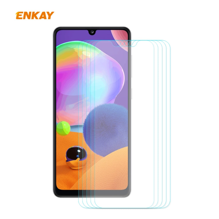 5PCS ENKAY Hat-Prince 0.26mm 9H 2.5D Pellicola in vetro temperato con bordo curvo, For Samsung Galaxy A01, For Samsung Galaxy A10s, For Samsung Galaxy A11 / M11, For Samsung Galaxy A21, For Samsung Galaxy A21s, For Samsung Galaxy M31 / M21             ...