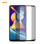 5 PZ ENKAY Hat-Prince Full Glue 0.26mm 9H 2.5D Pellicola a copertura totale in vetro temperato, For Galaxy A01 5 PCS, For Samsung Galaxy A31, For Samsung Galaxy A41, For Samsung Galaxy M31 / M21, For Galaxy A11 / M11 5 PCS, For Galaxy A21s 5pcs