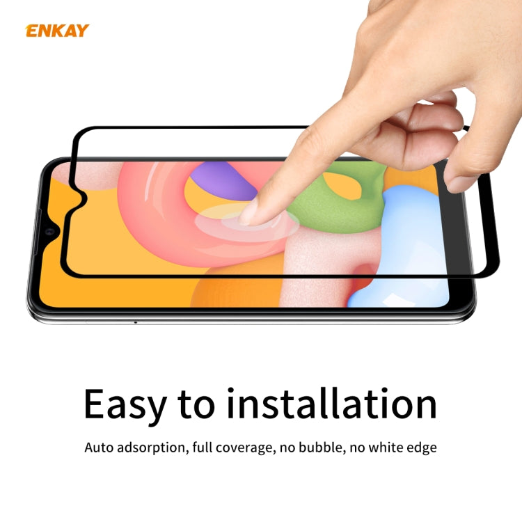 ENKAY Hat-Prince Full Glue 0.26mm 9H 2.5D Pellicola a copertura totale in vetro temperato, For Galaxy A01, For Galaxy A11 / M11, For Galaxy M31 / M21, For Galaxy A21s, For Galaxy A31, For Galaxy A41