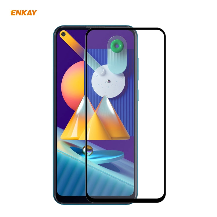 ENKAY Hat-Prince Full Glue 0.26mm 9H 2.5D Pellicola a copertura totale in vetro temperato, For Galaxy A01, For Galaxy A11 / M11, For Galaxy M31 / M21, For Galaxy A21s, For Galaxy A31, For Galaxy A41