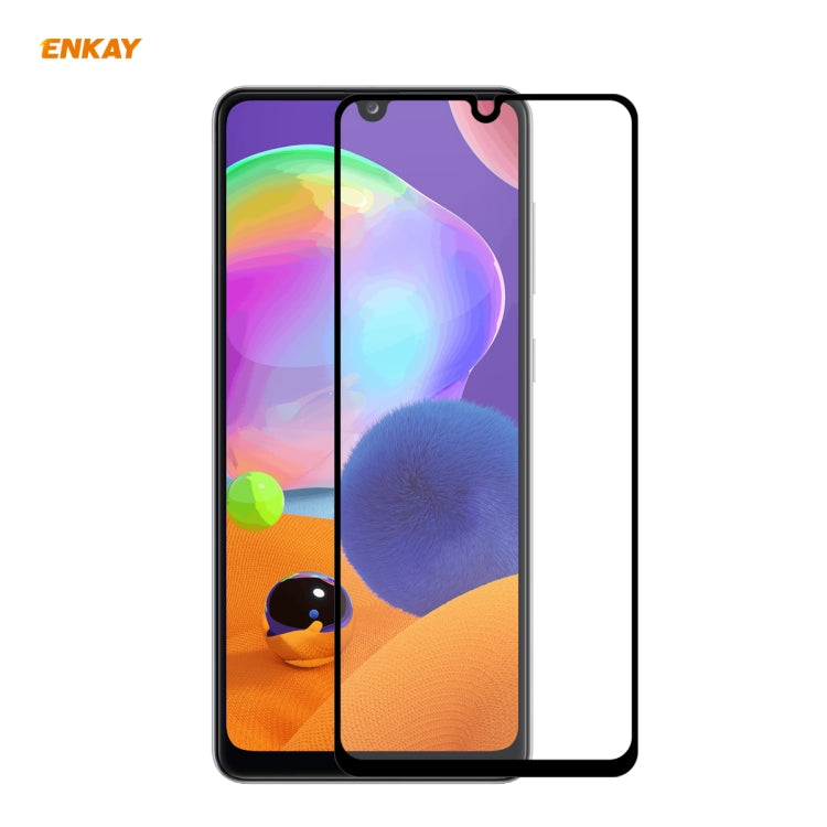 ENKAY Hat-Prince Full Glue 0.26mm 9H 2.5D Pellicola a copertura totale in vetro temperato, For Galaxy A01, For Galaxy A11 / M11, For Galaxy M31 / M21, For Galaxy A21s, For Galaxy A31, For Galaxy A41