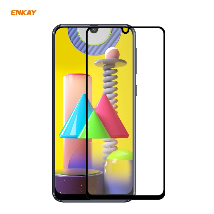 ENKAY Hat-Prince Full Glue 0.26mm 9H 2.5D Pellicola a copertura totale in vetro temperato, For Galaxy A01, For Galaxy A11 / M11, For Galaxy M31 / M21, For Galaxy A21s, For Galaxy A31, For Galaxy A41