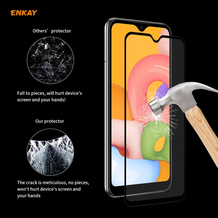10 PZ ENKAY Hat-Prince Full Glue 0.26mm 9H 2.5D Pellicola a copertura totale in vetro temperato, For Galaxy A01 10 PCS, For Samsung Galaxy M31 / M21, For Galaxy A11 / M11 10 PCS, For Galaxy A21s 10pcs, For Galaxy A31 10 PCS, For Galaxy A41 10 PCS