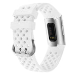 Per Fitbit Charge 3/4 Cinturino di ricambio per cinturino in silicone quadrato cavo, Black, Pink, White, Red, Dark Blue, Purple