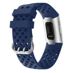 Per Fitbit Charge 3/4 Cinturino di ricambio per cinturino in silicone quadrato cavo, Black, Pink, White, Red, Dark Blue, Purple