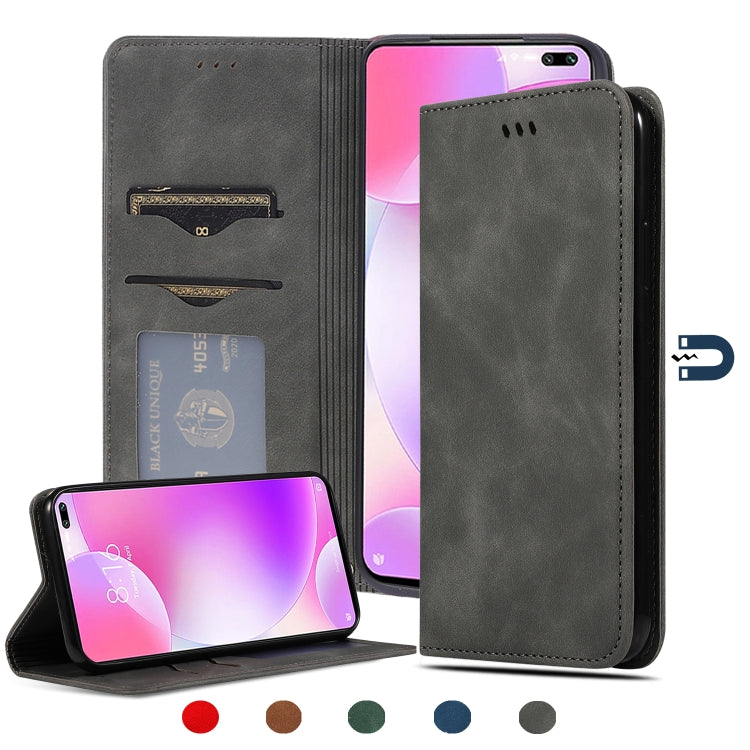 Custodia in pelle a vibrazione orizzontale magnetica per affari Retro Skin Feel, For Redmi K30 & Poco X2, For Redmi K30 Pro / Poco F2 Pro, For Redmi Note 9 / Redmi 10X 4G, For Redmi Note 9 Pro / Note 9S