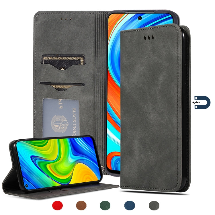 Custodia in pelle a vibrazione orizzontale magnetica per affari Retro Skin Feel, For Xiaomi Poco M2 Pro, For Xiaomi Mi CC9 Pro / Note 10