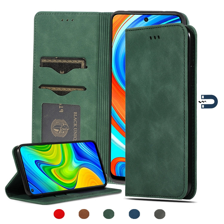 Custodia in pelle a vibrazione orizzontale magnetica per affari Retro Skin Feel, For Xiaomi Poco M2 Pro, For Xiaomi Mi CC9 Pro / Note 10