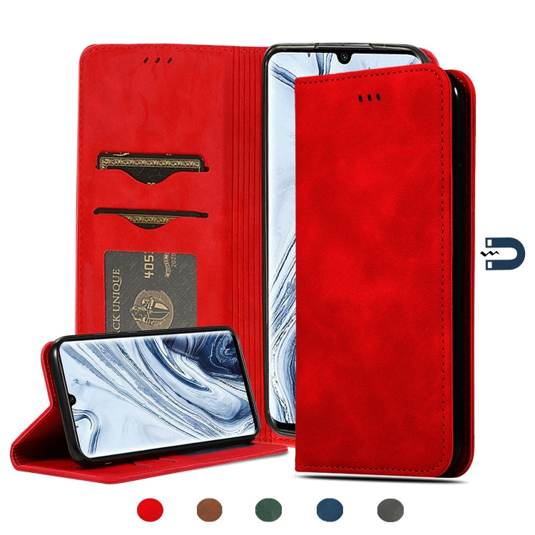 Custodia in pelle a vibrazione orizzontale magnetica per affari Retro Skin Feel, For Xiaomi Poco M2 Pro, For Xiaomi Mi CC9 Pro / Note 10