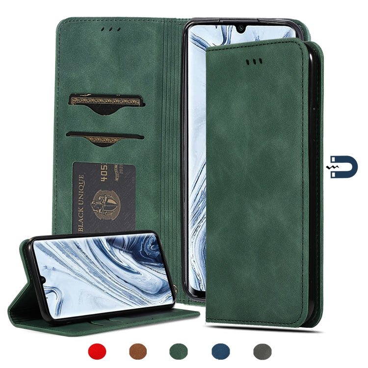 Custodia in pelle a vibrazione orizzontale magnetica per affari Retro Skin Feel, For Xiaomi Poco M2 Pro, For Xiaomi Mi CC9 Pro / Note 10