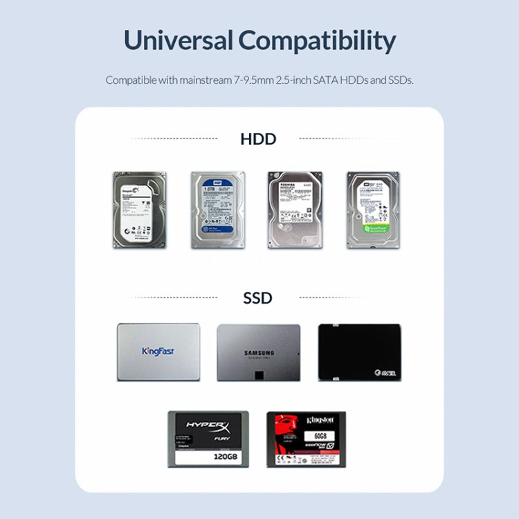 Custodia per disco rigido portatile USB-C/Type-C da 2,5 pollici ORICO 2526C3